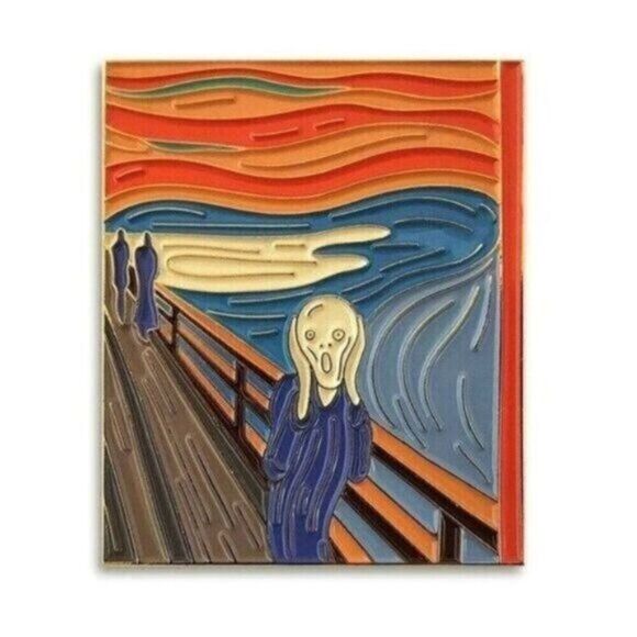 3/20 The Scream Painting Enamel Pin - Picture 1 of 1